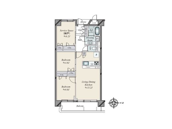 グランディム京都烏丸五条 間取図(平面図)