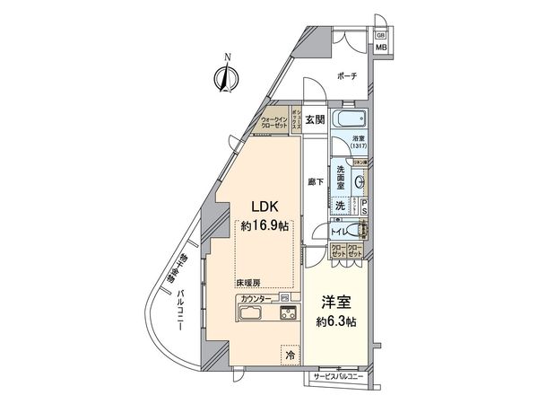 イーグルコート山科椥辻ステーションフロント 間取図(平面図)