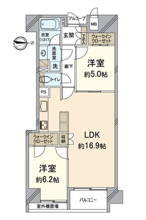 ファヴィエ四条西洞院 間取図(平面図)