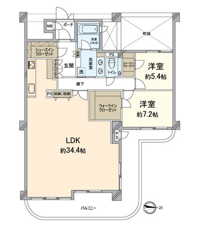 デ・リードヴィンテージ御所西 間取図(平面図)