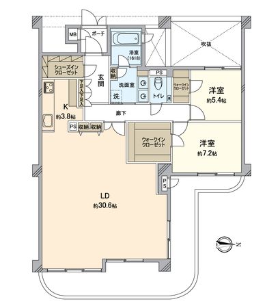 デ・リードヴィンテージ御所西 間取図(平面図)