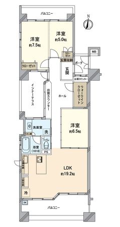 グランクール河原町二条 間取図(平面図)