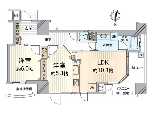 アパガーデンコート烏丸六角 間取図(平面図) 間取図(平面図)
