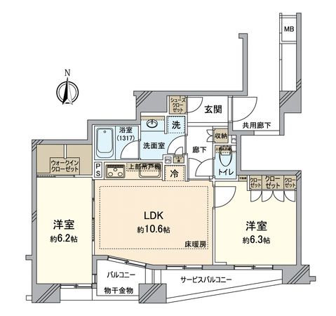 クレヴィア京都烏丸五条 間取図(平面図) クレヴィア京都烏丸五条 間取図(平面図)