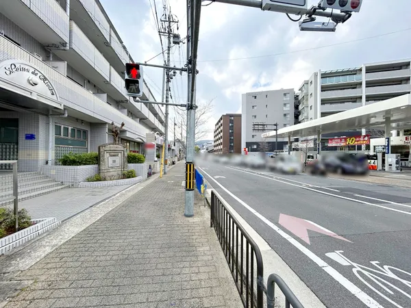 前面道路(西を望む)