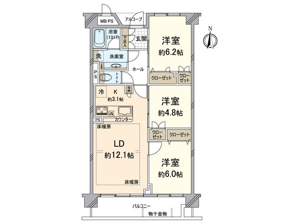 グランディム京都烏丸五条 間取図(平面図)