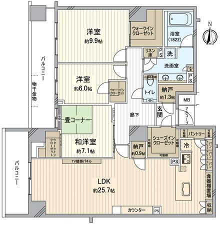 パークホームズ四条河原町 間取図(平面図)
