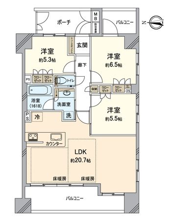 イーグルコート御所南衣棚別邸 間取図(平面図) 間取図(平面図)