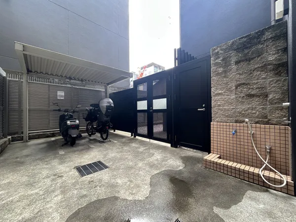 駐輪場、ペット足洗い場