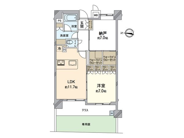 グランエスパス御所南 間取図(平面図)