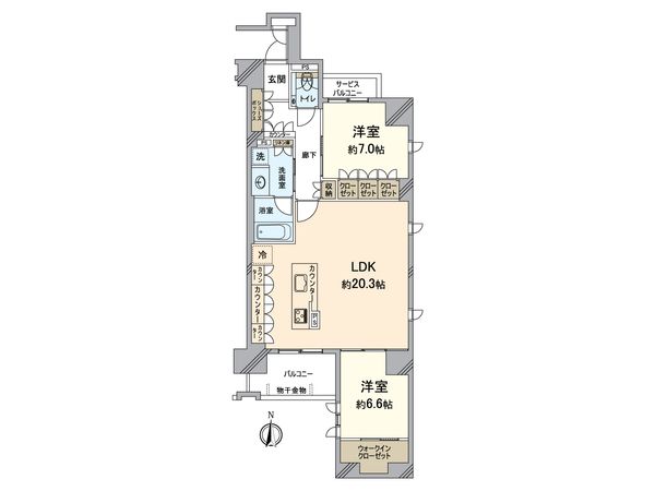 プレミスト京都烏丸御池2番館 間取図(平面図)