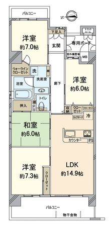 パデシオン京都駅前Ⅱ番館 間取図(平面図) パデシオン京都駅前Ⅱ番館 間取図(平面図)