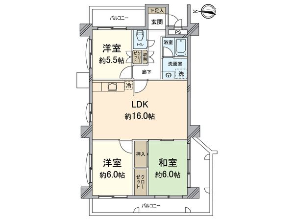 インペリアル五条 間取図(平面図)