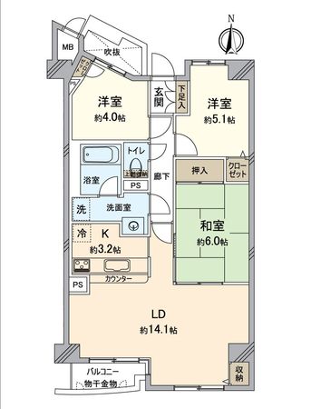 コスモトゥデイ 間取図(平面図)