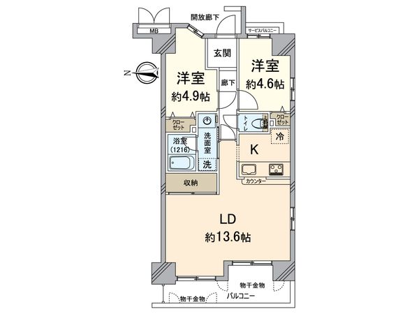 ディオ・フェルティ京都烏丸東 間取図(平面図) ディオ・フェルティ京都烏丸東 間取図(平面図)