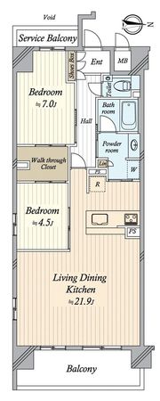 プレミスト京都烏丸通 間取図(平面図)