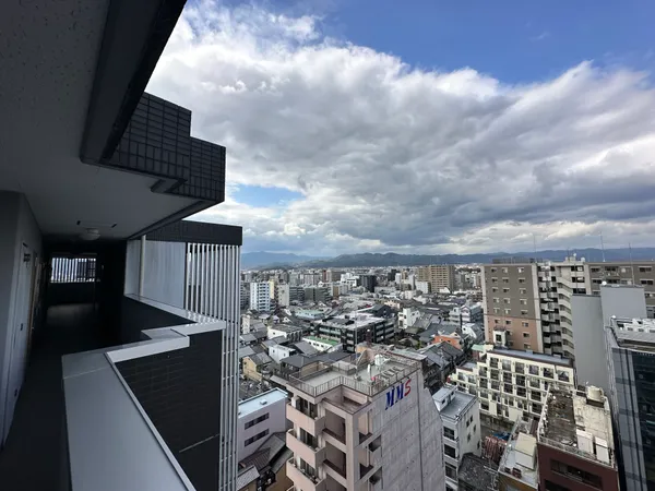 廊下から北向きの眺望