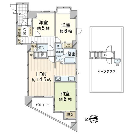 イーグルコート椥辻・オーレ 間取図(平面図) イーグルコート椥辻・オーレ 間取図(平面図)