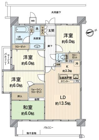 エスリード京都山科 間取図(平面図)