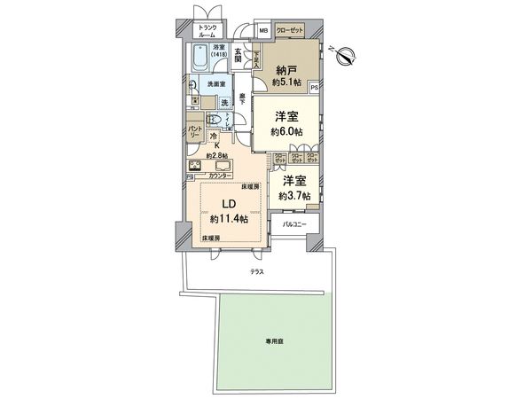 リビオレゾン京都四条大宮 間取図(平面図) リビオレゾン京都四条大宮 間取図(平面図)