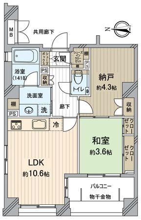 コンフォール御所南 間取図(平面図) コンフォール御所南 間取図(平面図)