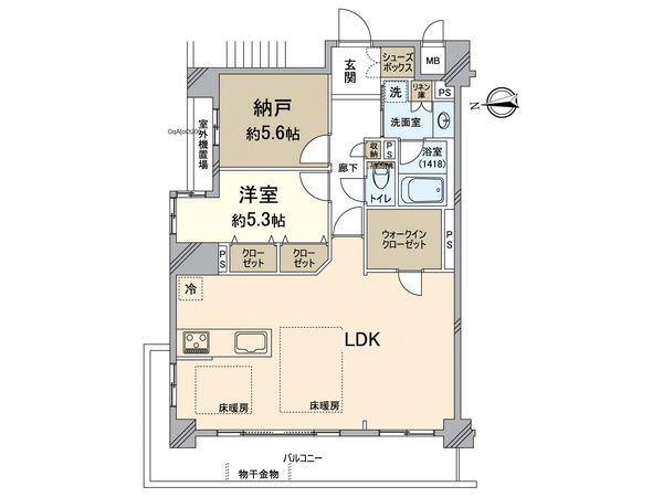 カノン室町四条 間取図(平面図) カノン室町四条 間取図(平面図)