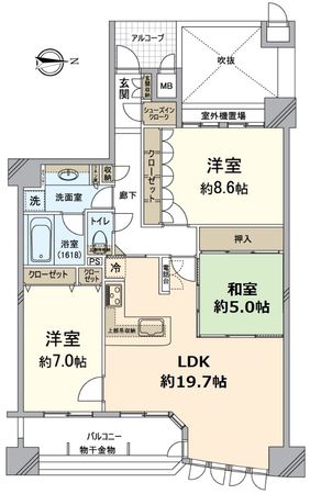 レスタージュ御池高瀬川 間取図(平面図) レスタージュ御池高瀬川 間取図(平面図)