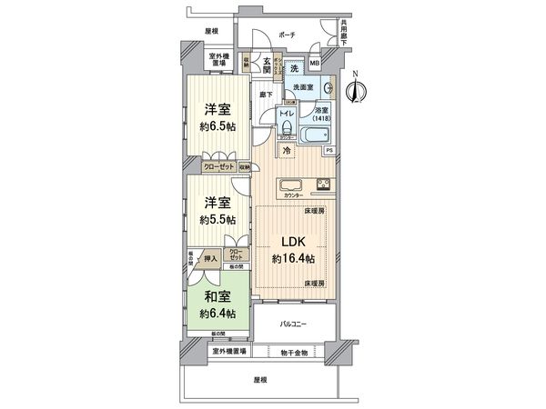 グランレ・ジェイド京都河原町 間取図(平面図)