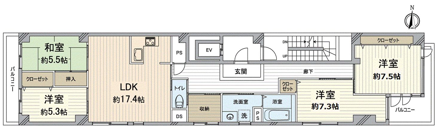 カバーロ京都御池 間取図(平面図) カバーロ京都御池 間取図(平面図)