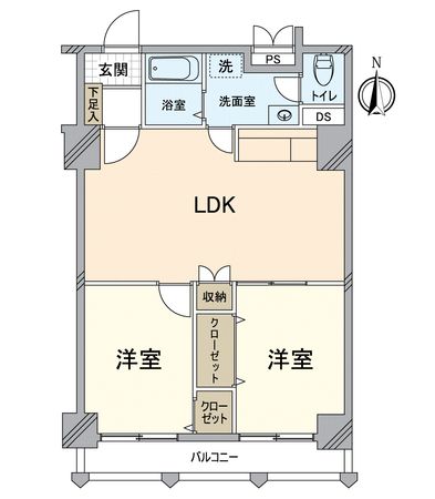 京都二条ハイツ 間取図(平面図) 京都二条ハイツ 間取図(平面図)