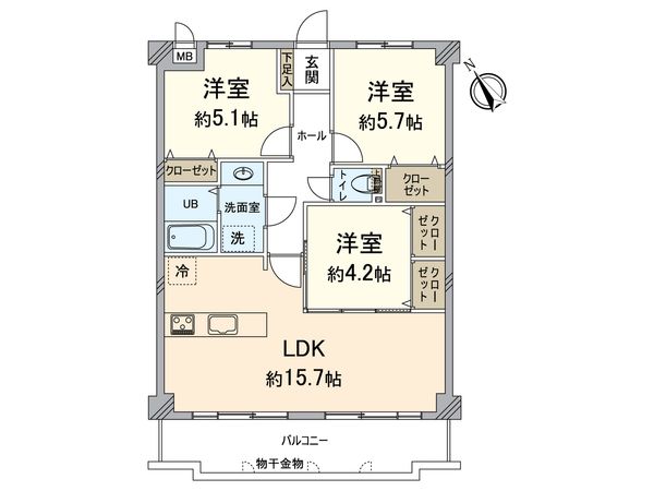 ライオンズマンション山科御陵 間取図(平面図)