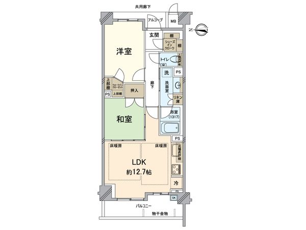 ファインフラッツ京都神宮 間取図(平面図)