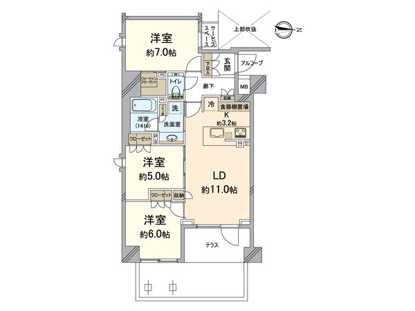 パークホームズ堺町松原 間取図(平面図) 間取図(平面図)