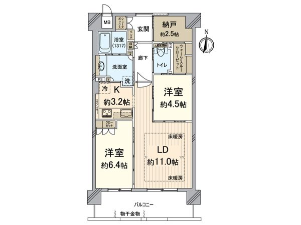 ウィズフィール京都山科 間取図(平面図)