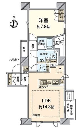 クレヴィア京都烏丸五条 間取図(平面図) クレヴィア京都烏丸五条 間取図(平面図)