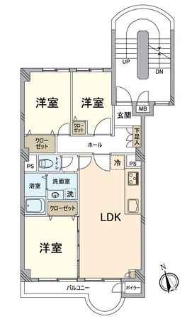 山科音羽マンションA棟 間取図(平面図) 山科音羽マンションA棟 間取図(平面図)