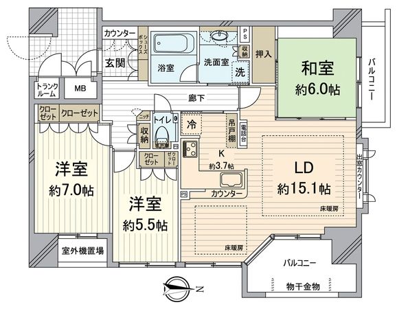 ルネ烏丸御池 間取図(平面図) ルネ烏丸御池 間取図(平面図)