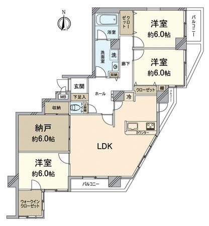 フォルム一条東堀川 間取図(平面図)