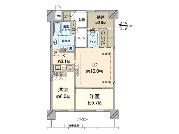 ウィズフィール京都山科 間取図(平面図) ウィズフィール京都山科 間取図(平面図)