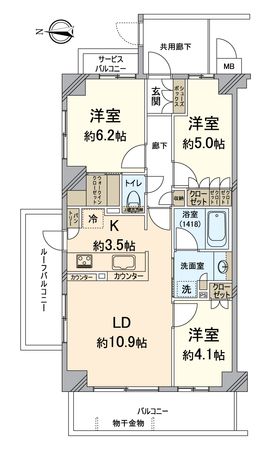 プレミスト山科椥辻ザ・テラス 間取図(平面図)
