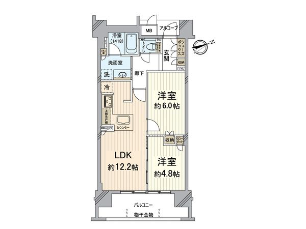 イーグルコート京都河原町 間取図(平面図) イーグルコート京都河原町 間取図(平面図)