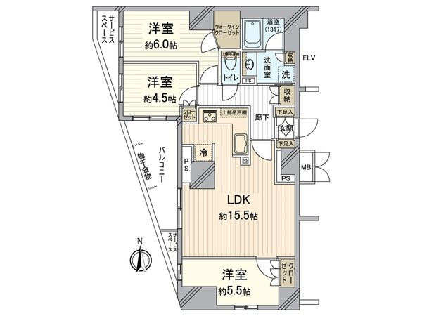ジオ山科椥辻サウス 間取図(平面図)