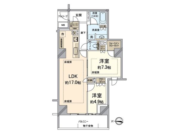 パークホームズ四条河原町 間取図(平面図) パークホームズ四条河原町 間取図(平面図)