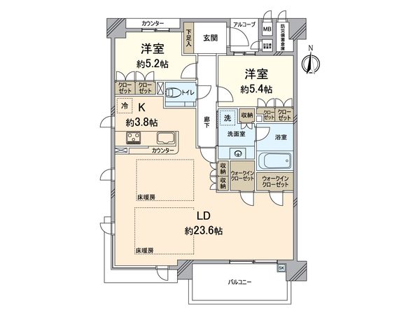 グランドメゾン京都岡崎 間取図(平面図)