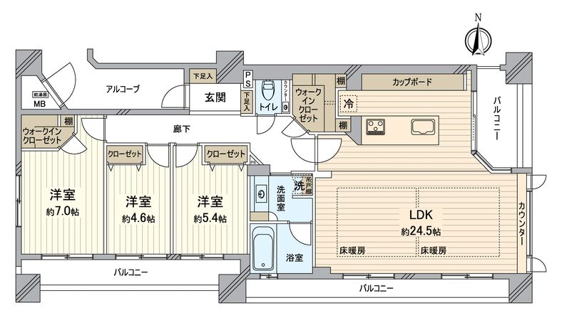 レスタージュ御池高瀬川 間取図(平面図) レスタージュ御池高瀬川 間取図(平面図)