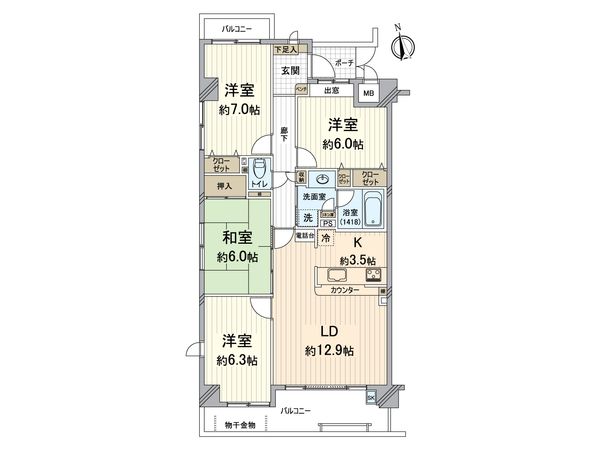 エステムコート清水坂千都ステージ 間取図(平面図)