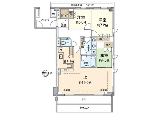 J.GRAN THE HONOR下鴨糺の杜 間取図(平面図)