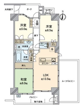 サンクタス北野 間取図(平面図) サンクタス北野 間取図(平面図)