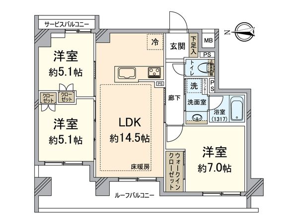 ライオンズ京都小川御所 間取図(平面図)