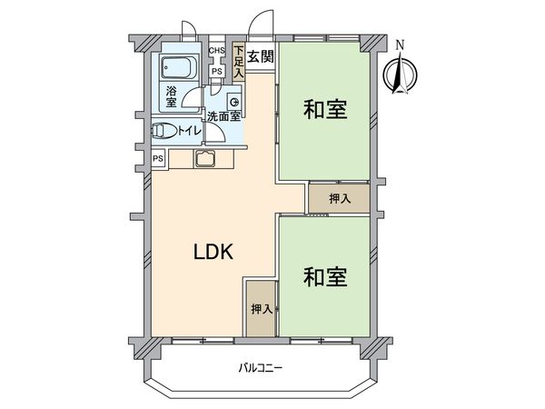 山科住宅 B棟 間取図(平面図) 山科住宅 B棟 間取図(平面図)